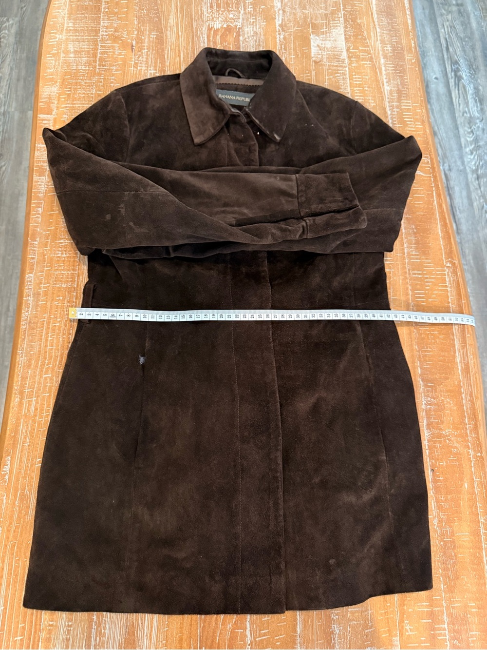 Banana Republic Beautiful Vintage Dark Brown 100% leather Suede Women's Jacket - Picture 13 of 14